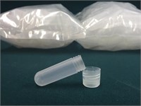 200 Plastic Samples Tubes with Screw Caps