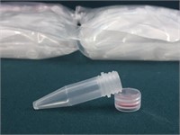 200 Plastic Samples Tubes with Screw Caps