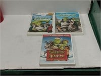 Three Shrek DVDs