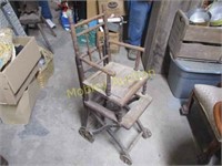 ANTIQUE CHILDS CHAIR AND WALKER