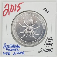 1oz .999 Silver Australian Funnel Spider