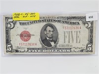 1928-C Red Seal $5 USA Note
