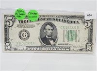 1934-C Chicago IL $5 Bill
