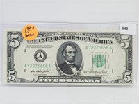 1950-A Boston $5 Bill
