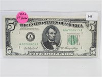 1950-A Boston $5 Bill