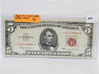 1963 Red Seal $5 Star Note