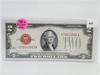1928-G Red Seal $2 Bill
