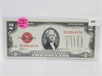 1928-F Red Seal $2 Bill