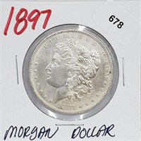 1897 90% Silver Morgan $1 Dollar