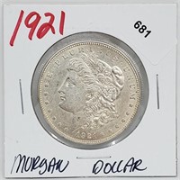 1921 90% Silver Morgan $1 Dollar
