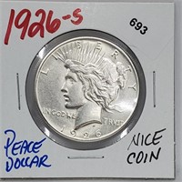 1926-S 90% Silver Peace $1 Dollar