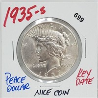 Key Date 1935-S 90% Silver Peace $1 Dollar