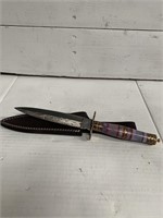 Double Sided Knife with Colorful Stone Handle