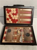 Vintage 1950s Backgammon Complete Set