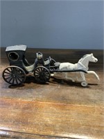 Vintage Cast Iron Horse and Buggy