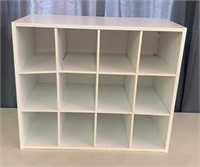12-HOLE WHITE CUBBY CABINET