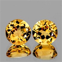 Natural Brilliant Golden Yellow Citrine Pair - Fla