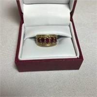 10kt Gold Garnet Ring