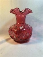 Ruby Glass Fenton Vase