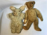 Primitive Bunny & Bear Stuffed Animals