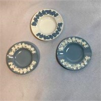 Wedgwood Blue & White Tip Trays (3)