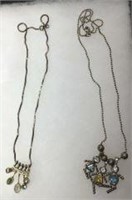 Vintage Sterling Charm Necklaces