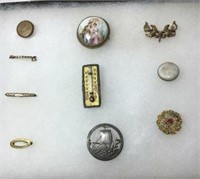 Antique Pin Lot - 10 pieces total
