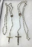 Sterling Rosaries (2) Crystal