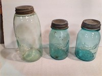 Blue mason jars