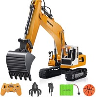 DOUBLE E Remote Control Excavator Toy 17 Channel