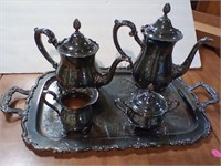 Tea Set with serving tray Lunt