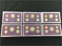 1984,85,87,88,89,90 US Mint Proof Sets