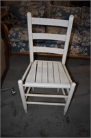 white wood chair