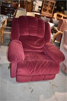 maroon/red recliner