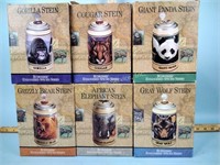 Budweiser Endangered Species Series steins x6