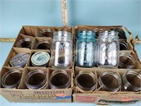 Canning jars incl. Ball and Kerr - some blue