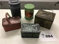 ASSORTMENT OF TOBACCO TINS, CANISTER TINS