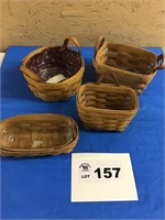 LONGABERGER SMALL BOOKING BASKETS AS SHOWN. 4