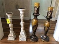 GROUP OF DECOR CANDLE HOLDERS
