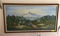 OIL ON CANVAS MOUNTAIN SCENE SIGNED “TAYLOR