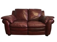 Leather Loveseat with Recliner