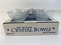 Set of 4 Crystal Small Bowls