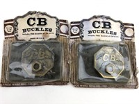 Pair of CB Buckles Brass Belt Buckles