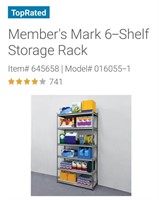 Members mark 6 shelf metal rack