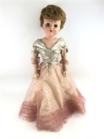 Vtg 28" Doll And Stand
