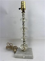 Antique Crystal Lamp, Marble Base (as-is)