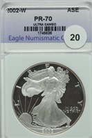 2002-w Proof American Silver Eagle PR70
