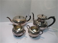 Silver Plate Tea Pots / Cream & Sugar