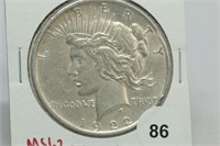 1922-d Peace Dollar MS62