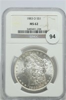 1883-o Morgan Dollar MS62